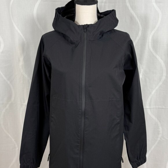 All in Motion Women’s Black Rain Jacket Hooded Coat Size XL (14/16) - Picture 1 of 12